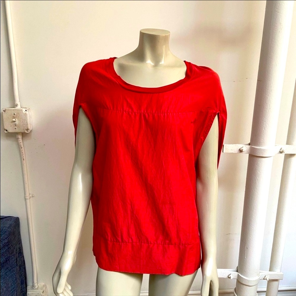 Cavendish Short Sleeves Red Blouse